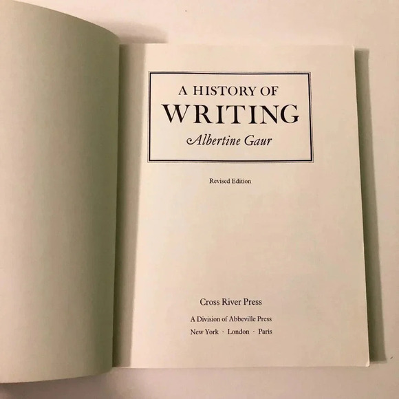Vintage 1992 History of Writing Albertine Gaur Cross River Press Softcover Book - Picture 7 of 16